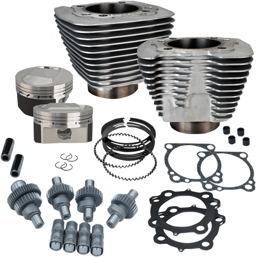 S&S CYCLE 0903-1303 Hooligan Kit - 1200 cc to 1250 cc - Silver Powdercoat - Sportster
