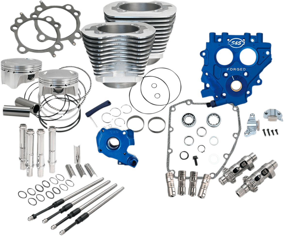 S&S CYCLE 0904-0025 100" Power Package - 585CE - Chain Drive - Silver - Twin Cam 88