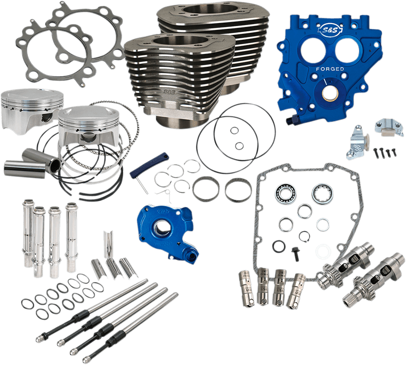 S&S CYCLE 0904-0026 100" Power Package - 585CE - Chain Drive - Wrinkle Black - Twin Cam 88