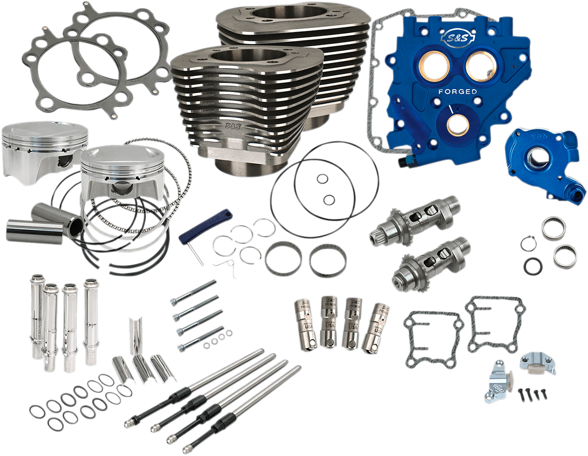S&S CYCLE 0904-0030 110" Power Package Performance Kit - Chain Drive - Black