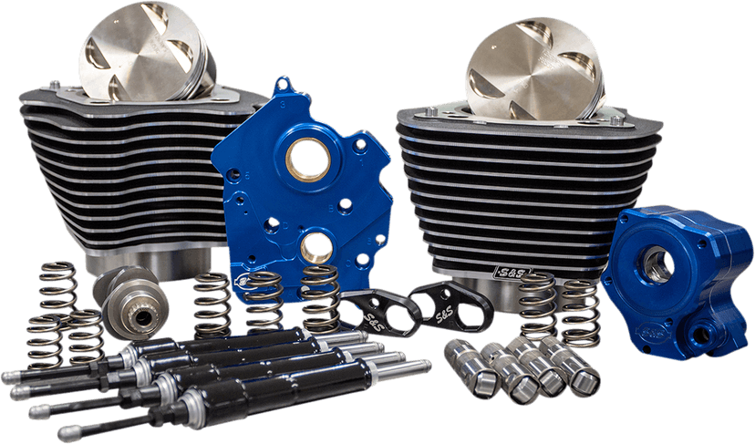S&S CYCLE 0904-0089 124" Power Package - Chain Drive - Highlighted Fins - Black Pushrod Tubes - 107" M8 — image 2 of 2
