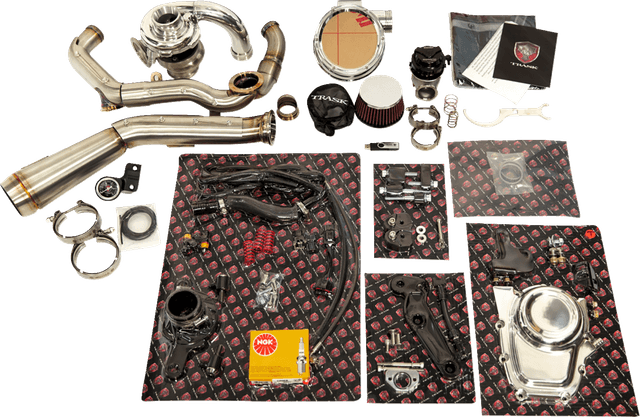 TRASK 0904-0098 Tornado Turbo Performance Kit - Polished with Brushed Stainless Steel Exhaust - M8 — image 1 of 5