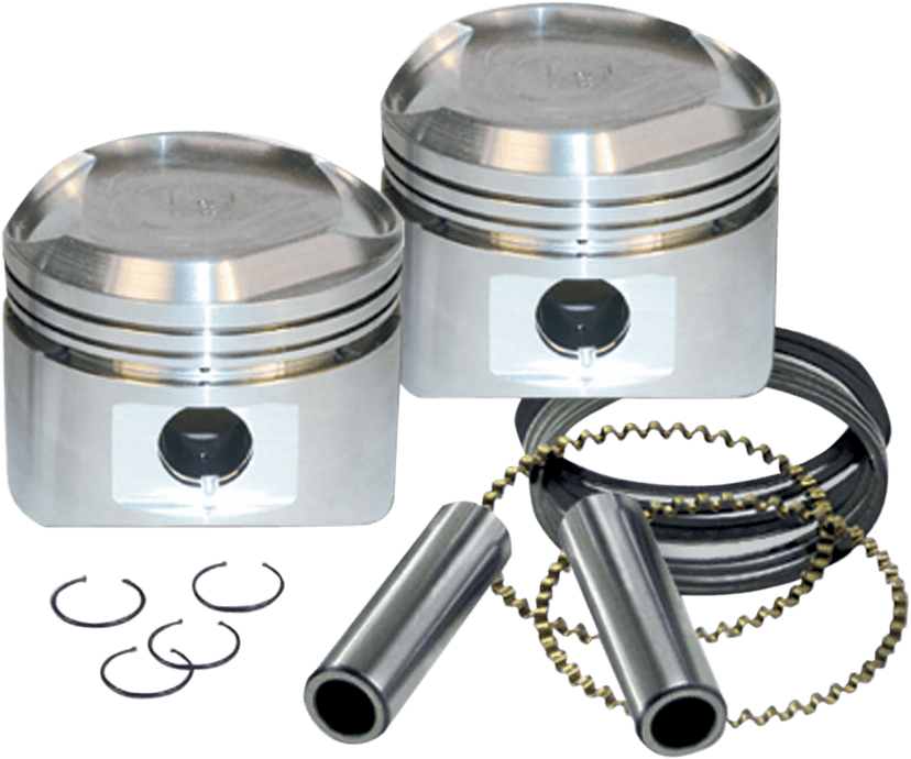 S&S CYCLE 0910-0295 Piston Kit - For 89" Stroker Kits & Super Stock® Heads - 3.500" - Standard