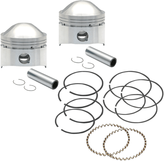 S&S CYCLE 0910-1926 Piston Kit - Low Compression - 80" Stock Motor - +.030