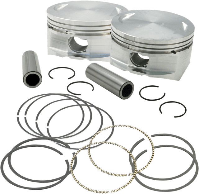 S&S CYCLE 0910-2141 Piston Kit - For 97" Big Bore Kit - 3.927" - +0.010"