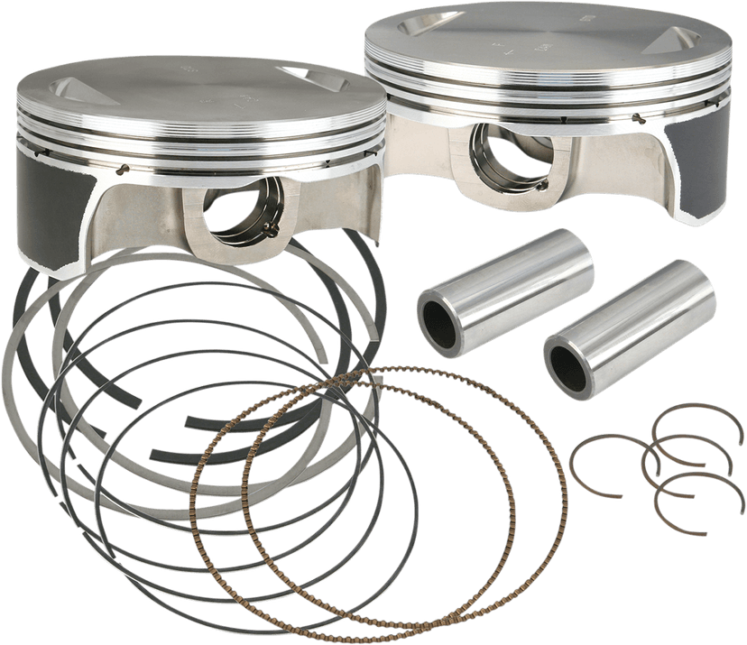 S&S CYCLE 0910-3657 Piston Kit - For Hot Set Up Kits® - 4.125" Standard - 111"/117"/124" Engine