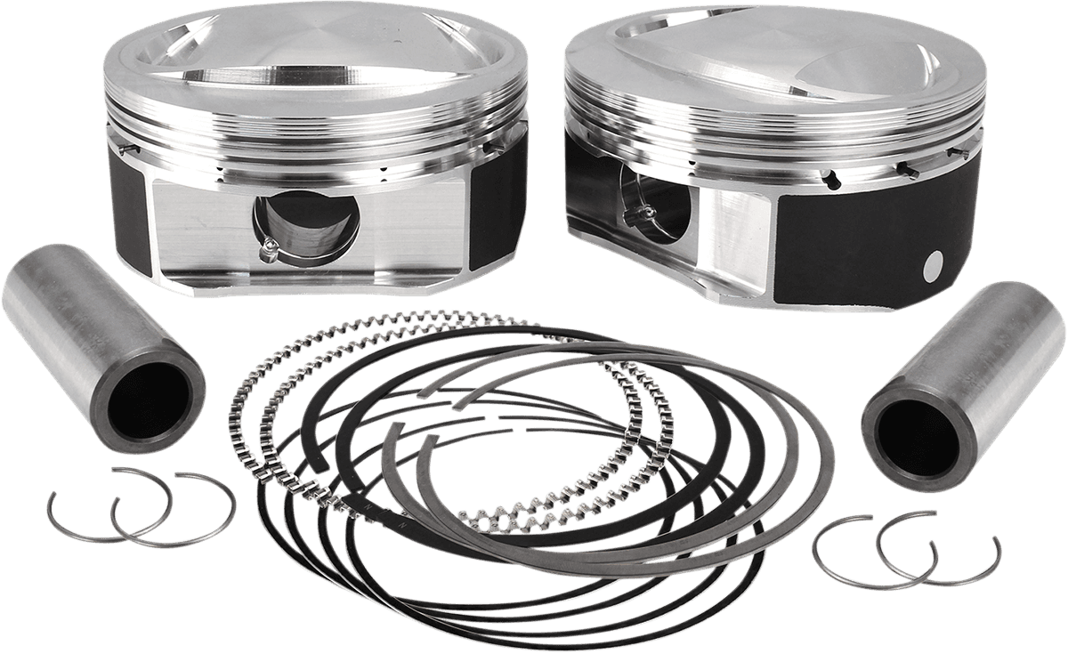 S&S CYCLE 0910-3980 High Compression Piston Kit - +0.010" - 110" Twin Cam CVO Motor