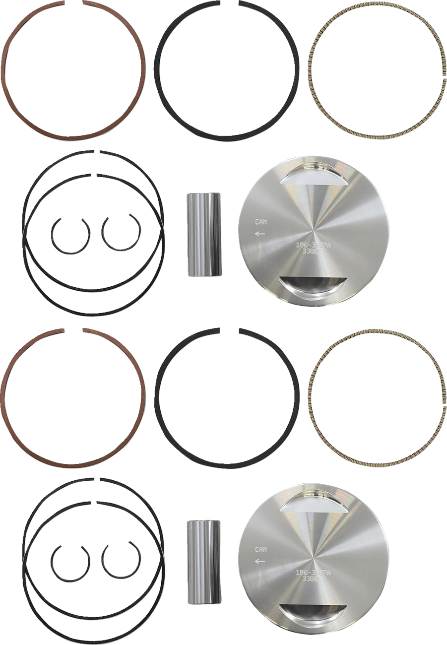 S&S CYCLE 0910-4209 Piston Kit - For 106" Big Bore Kit - 3.927" - Standard