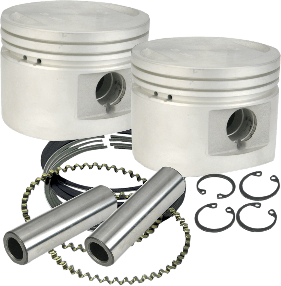 S&S CYCLE 0910-4522 Piston Kit - For 80" Stock or S&S Heads - 3.500" - +0.010"