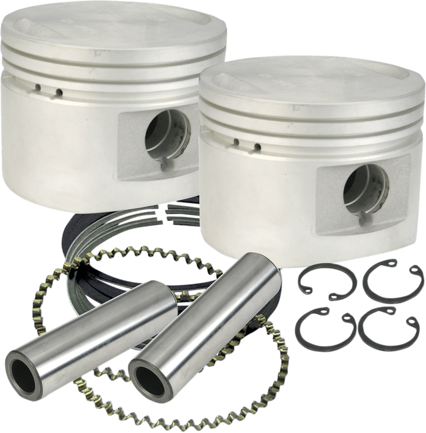 S&S CYCLE 0910-4522 Piston Kit - For 80" Stock or S&S Heads - 3.500" - +0.010"