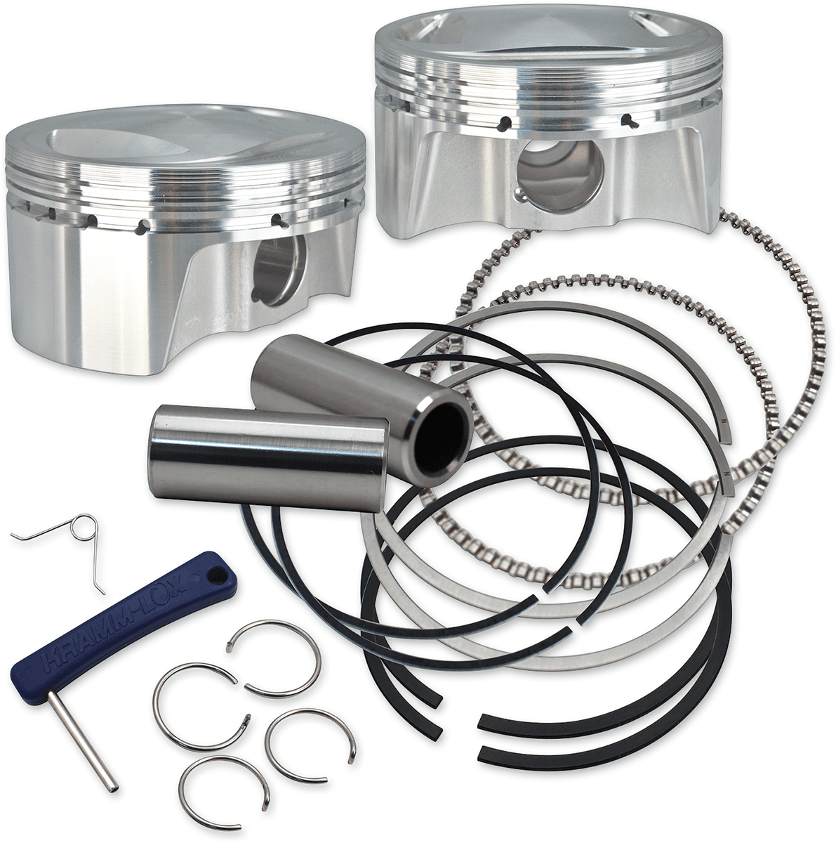 S&S CYCLE 0910-4524 Big Bore Forged Piston Kit - 3.937" Bore - 98" Twin Cam - Standard