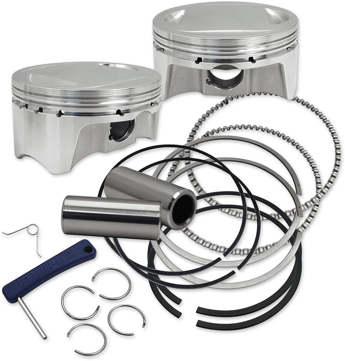 S&S CYCLE 0910-4526 Big Bore Forged Piston Kit - 3.937" Bore - 107" Twin Cam - Standard