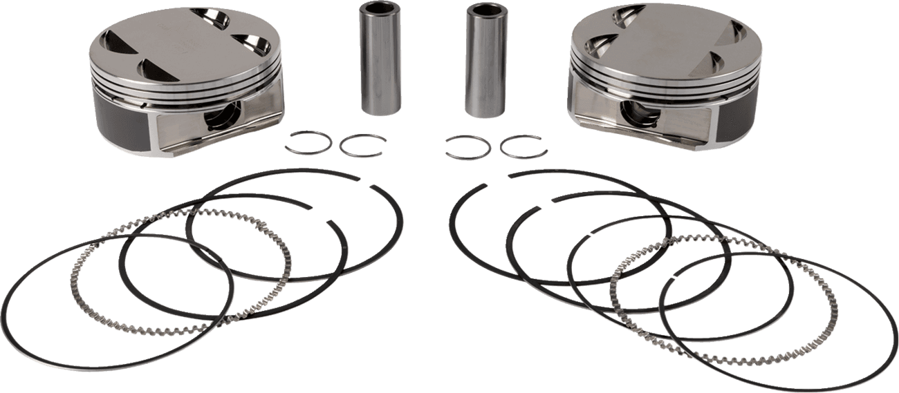 S&S CYCLE 0910-6522 Big Bore Piston Kit - 128" - +.010 - M8