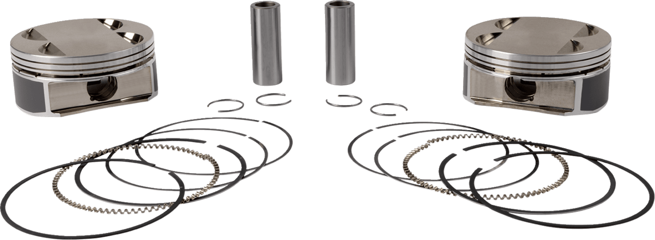 S&S CYCLE 0911-0084 Big Bore Piston Kit - 124" - +.010 - M8