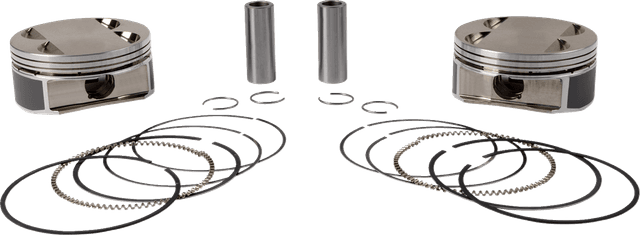 S&S CYCLE 0911-0084 Big Bore Piston Kit - 124" - +.010 - M8