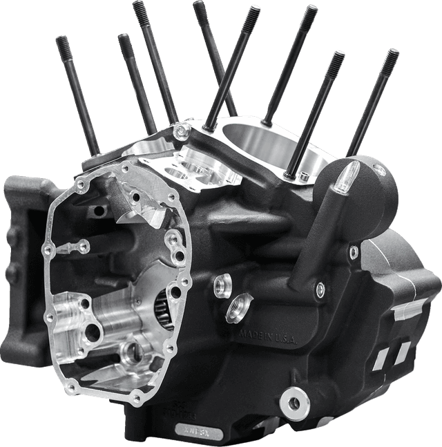 S&S CYCLE 0920-0242 Crankcase - MK-Series "B" - Black - M8 Softail — image 2 of 4