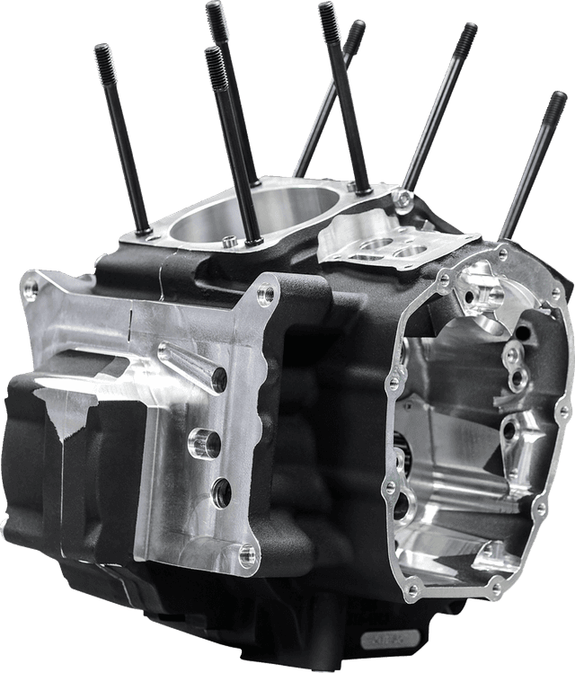 S&S CYCLE 0920-0242 Crankcase - MK-Series "B" - Black - M8 Softail — image 3 of 4
