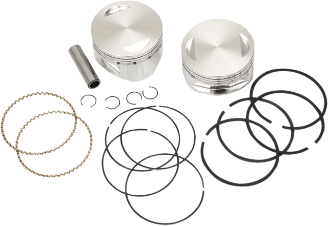 S&S CYCLE 92-1400 Piston Kit - For 100"/107" Super Sidewinder® - 4.000" - Standard