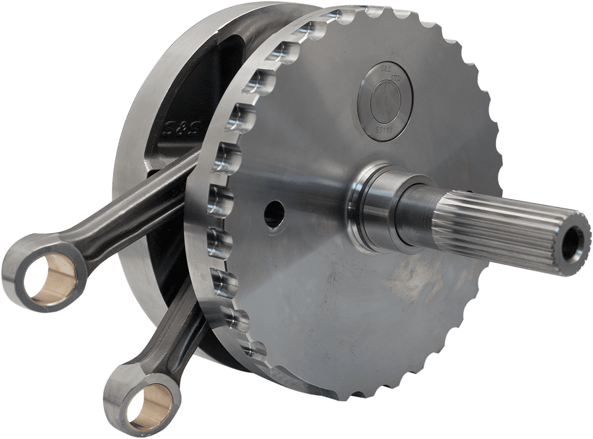 S&S CYCLE 0922-0121 Flywheel Assembly - 4-3/8" - with Sprocket Bearing Race - 96"/103"/110" Twin Cam "A" '07-'16