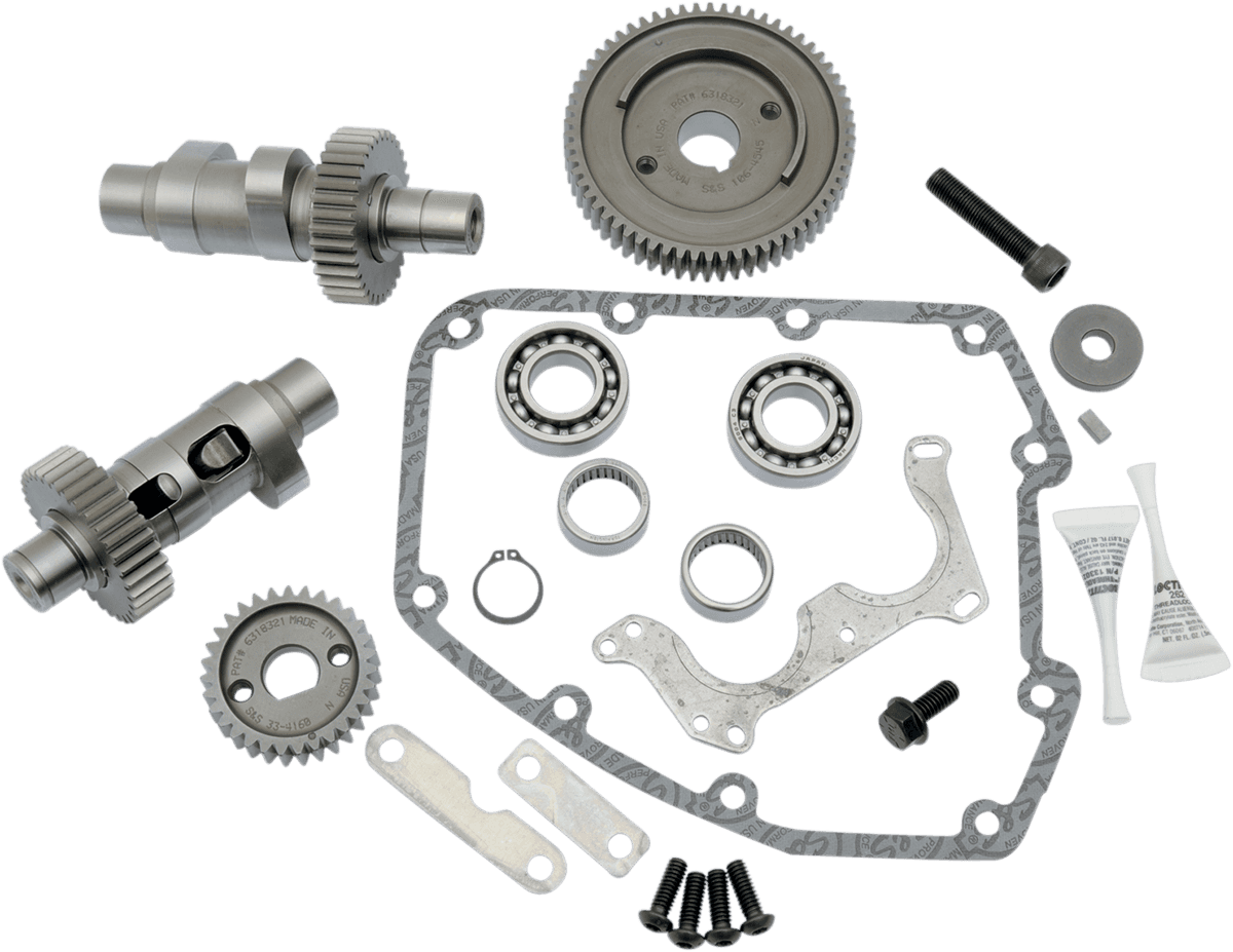 S&S CYCLE 0925-0455 Camshaft Kit - Easy Start - 585 Gear Drive - Big Twin '99-'06 (except '06 Dyna)
