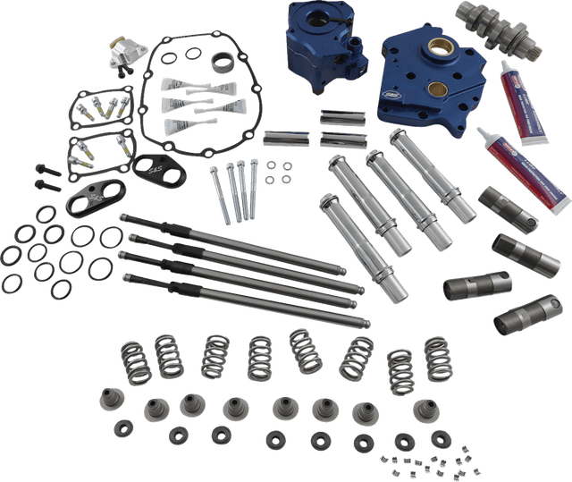S&S CYCLE 0925-1363 Cam Chest Kit with Plate - Chain Drive - Oil Cooled - 540 Cam - Chrome Pushrods - M8