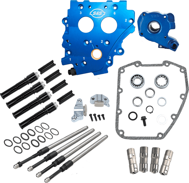 S&S CYCLE 0925-1580 Cam Chest Kit without Cams - Chain Drive - Black Pushrods - Twin Cam