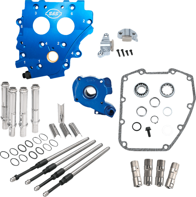 S&S CYCLE 0925-1581 Cam Chest Kit without Cams - Chain Drive - Chrome Pushrods - Twin Cam