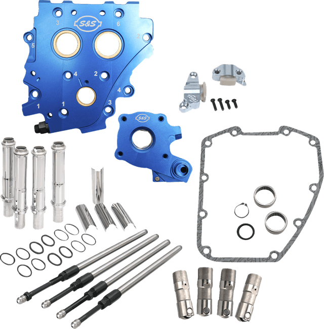S&S CYCLE 0925-1583 Cam Chest Kit without Cams - Chain Drive - Chrome Pushrods - Twin Cam