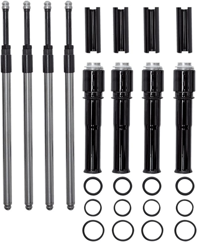 S&S CYCLE 0928-0097 Quickee Pushrods Kit with Gloss Black Covers - Twin Cam