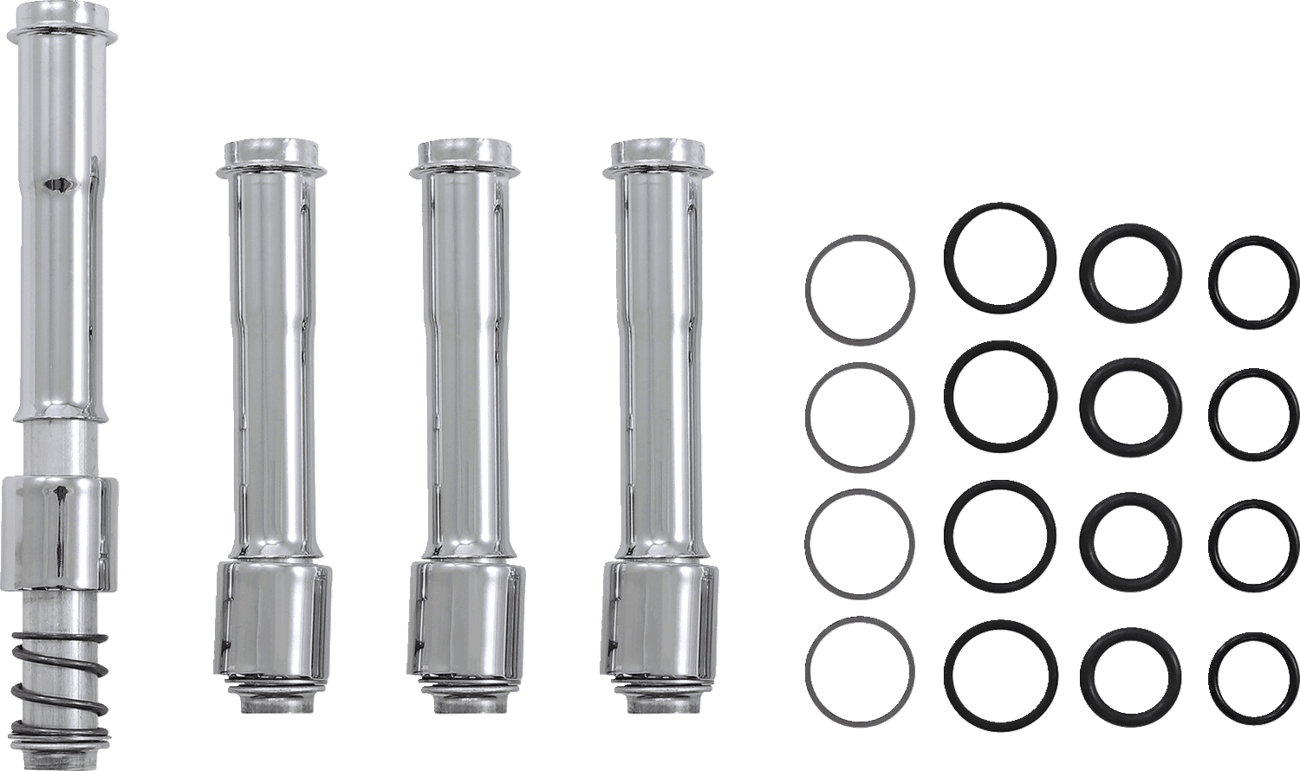 S&S CYCLE 0928-0122 Pushrod Cover Kit - Chrome - Twin Cam | M8