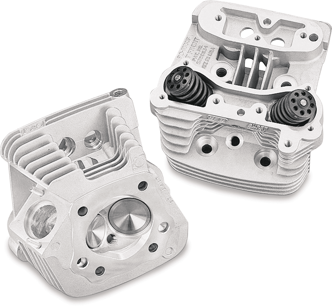 S&S CYCLE 0930-0007 Cylinder Head Kit - Super Stock™ - Natural - Evolution Big Twin '88-'99
