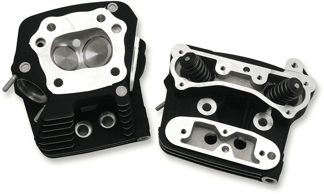 S&S CYCLE 0930-0141 Performance Replacement Head - High Compression (76 cc) - Wrinkle Black - Evolution Big Twin