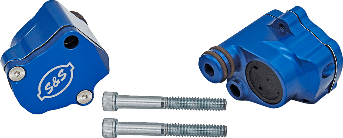 S&S CYCLE 0930-0243 Billet Head Breather Kit - Anodized Blue - M8