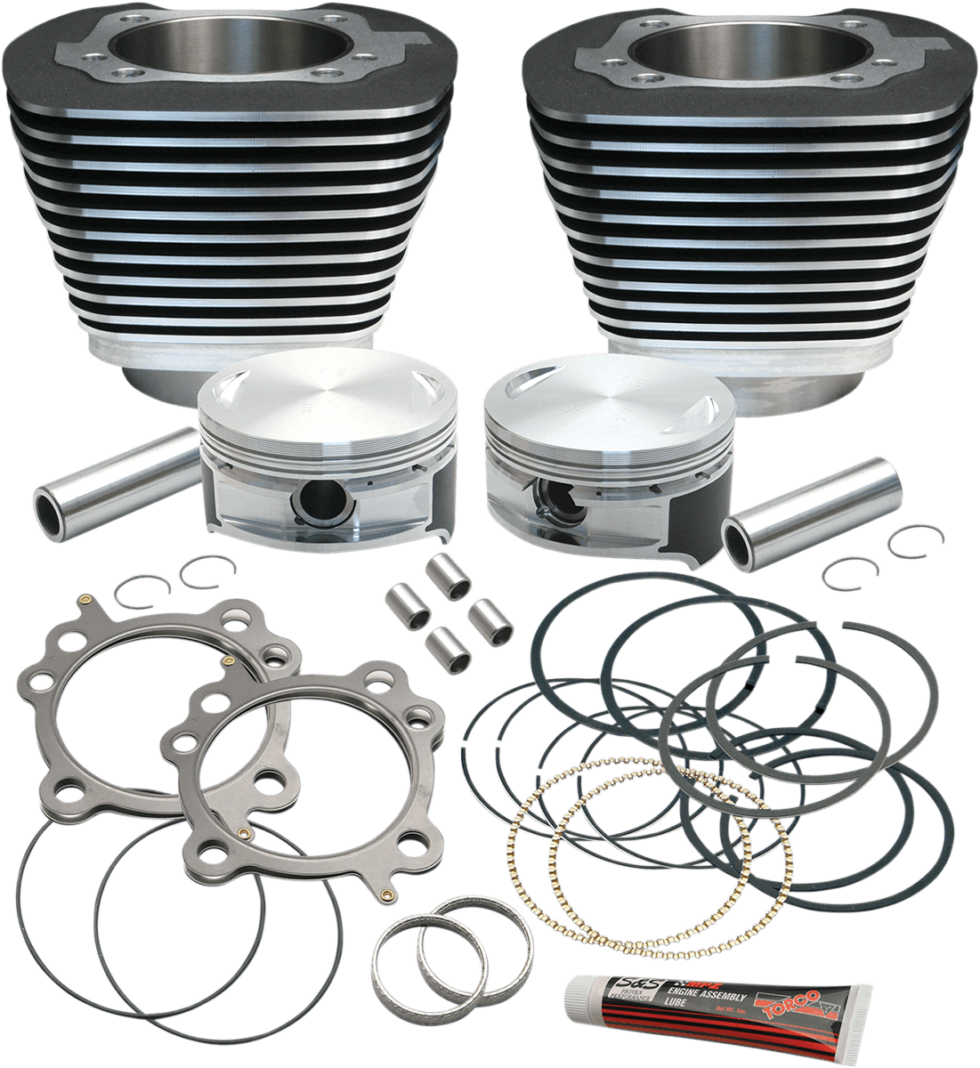 S&S CYCLE 0931-0430 Cylinder & Piston Replacement for S&S 106" Stroker Kit - Black