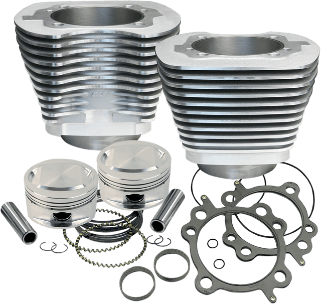 S&S CYCLE 0931-0433 95" Big Bore Cylinder Kit - Silver - Twin Cam