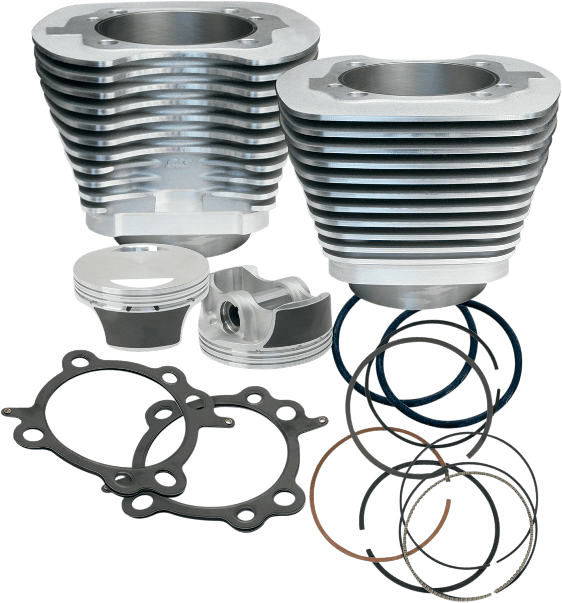 S&S CYCLE 0931-0435 106" Big Bore Cylinder Kit - Silver - Twin cam