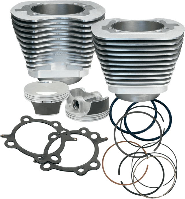 S&S CYCLE 0931-0435 106" Big Bore Cylinder Kit - Silver - Twin cam