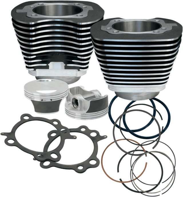 S&S CYCLE 0931-0436 97" Big Bore Cylinder Kit - Wrinkle Black - Twin Cam — image 1 of 2