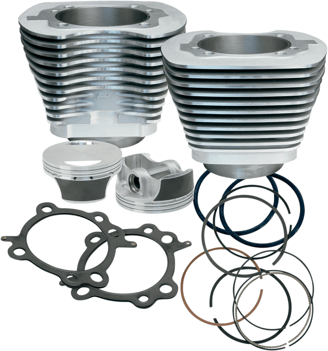 S&S CYCLE 0931-0437 97" Big Bore Cylinder Kit - Silver - Twin Cam