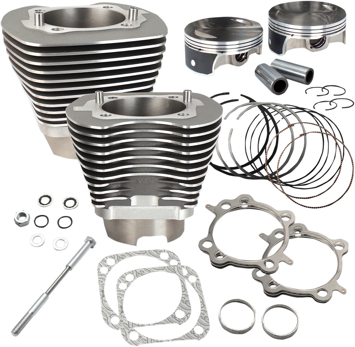S&S CYCLE 0931-0538 117" Big Bore Cylinder Kit - Stone Gray - Twin Cam