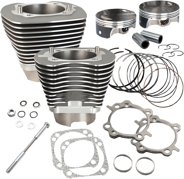 S&S CYCLE 0931-0538 117" Big Bore Cylinder Kit - Stone Gray - Twin Cam