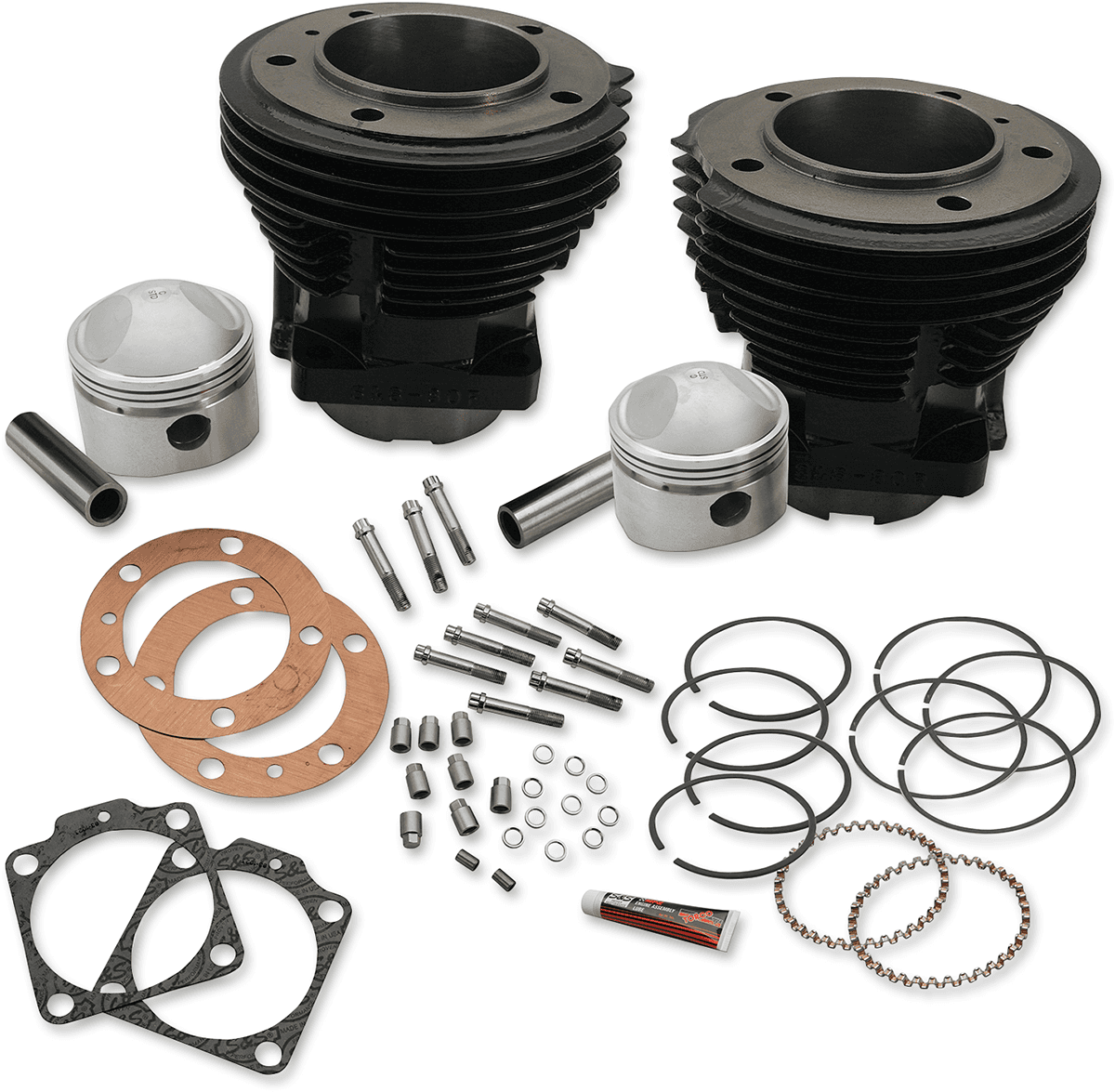 S&S CYCLE 0931-0689 3-7/16" Bore Cylinder and Stroker Piston Kit - Big Twin