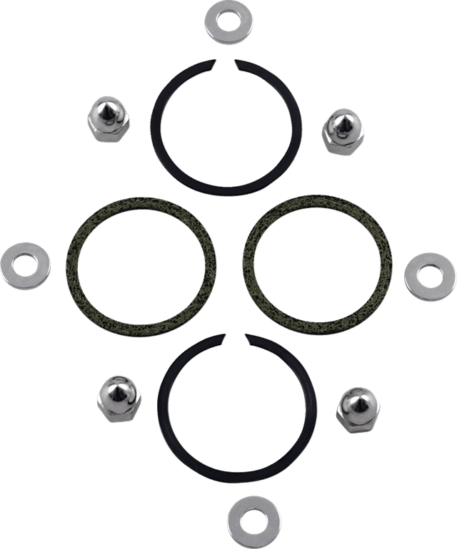 JAMES GASKET 0934-1629 Exhaust Port Stainless/Chrome Gasket Kit - Big Twin/Sportster/EVO — image 1 of 2