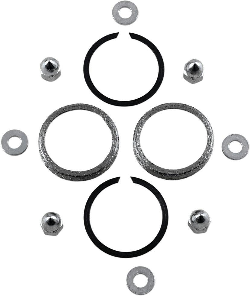 JAMES GASKET 0934-1630 Exhaust Port Graphite/Chrome Gasket Kit - Big Twin/Sportster/EVO — image 1 of 2