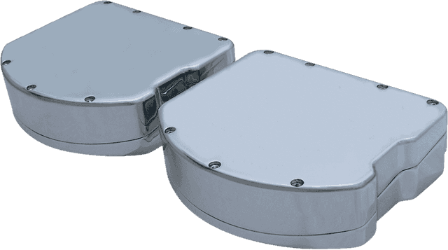 COVINGTONS 0940-1055 Rocker Box Valve Covers - Smooth Chrome - Twin Cam