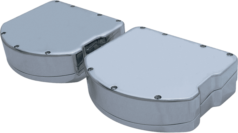 COVINGTONS 0940-1055 Rocker Box Valve Covers - Smooth Chrome - Twin Cam