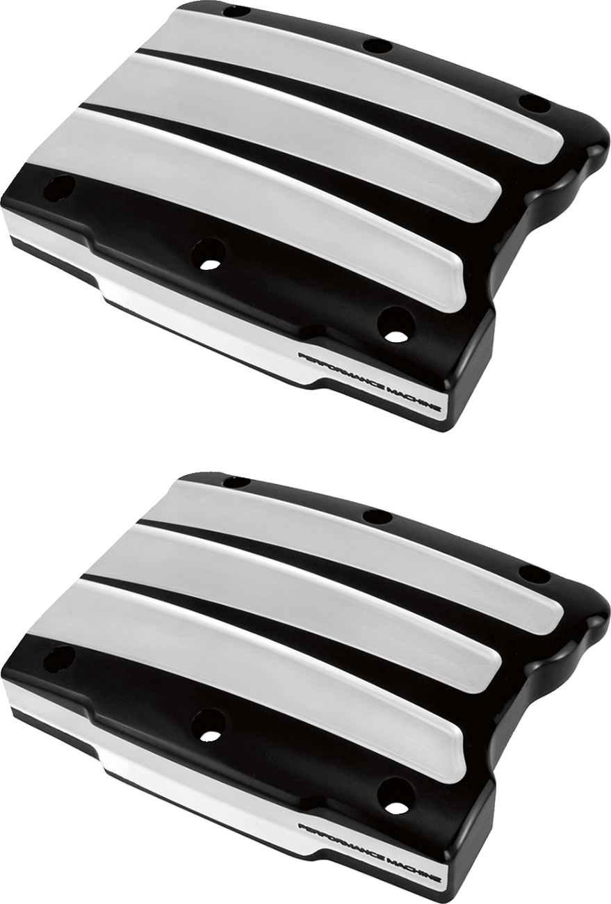 BARNETT 0940-1161 Rocker Box Cover - Scalloped - Contrast Cut - Twin Cam