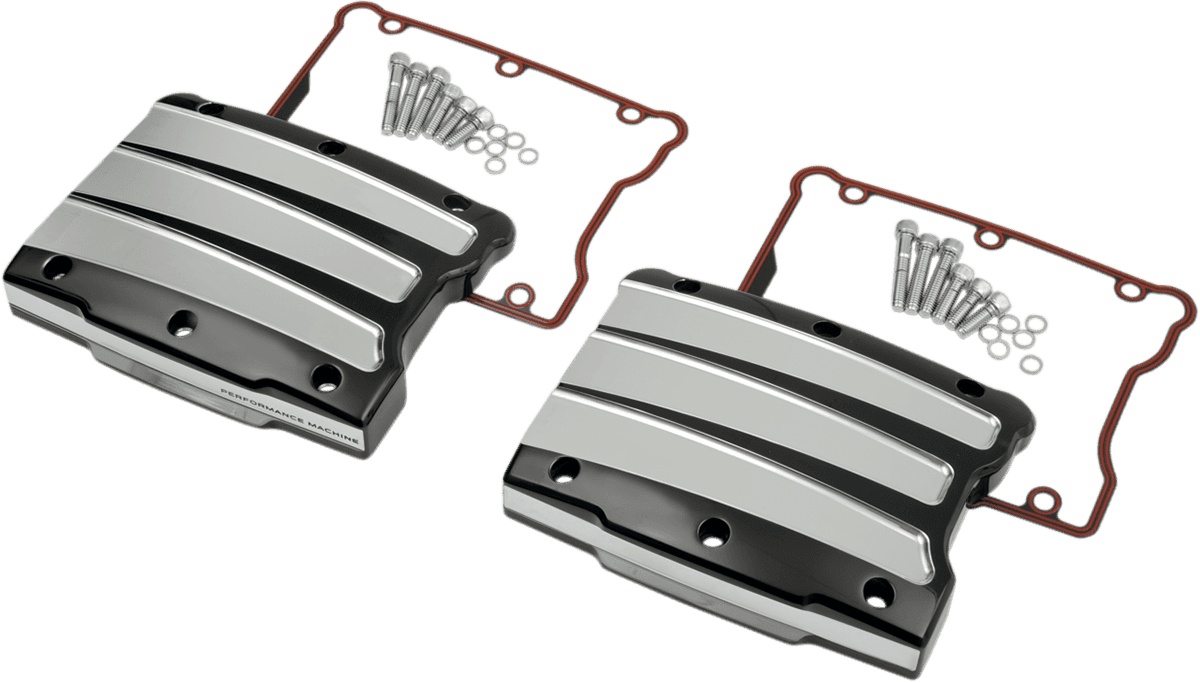 PERFORMANCE MACHINE (PM) 0940-1182 Rocker Box Cover - Scalloped - Platinum Cut - Twin Cam
