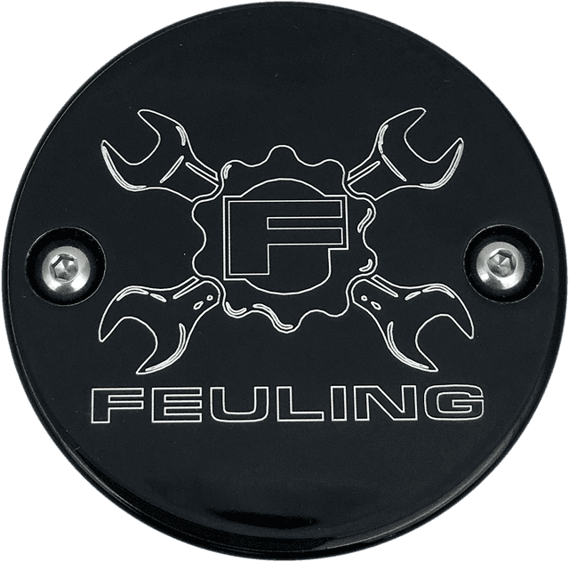 FEULING OIL PUMP CORP. 0940-1756 Point Cover - 2 Hole - Wrench - Black - Contrast Cut - M8