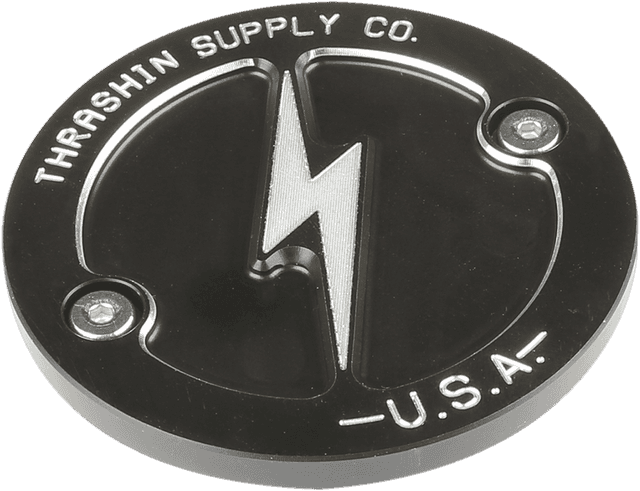 THRASHIN SUPPLY CO. 0940-1846 Points Cover - Dished - Black - 2 Hole - M8 — image 2 of 3